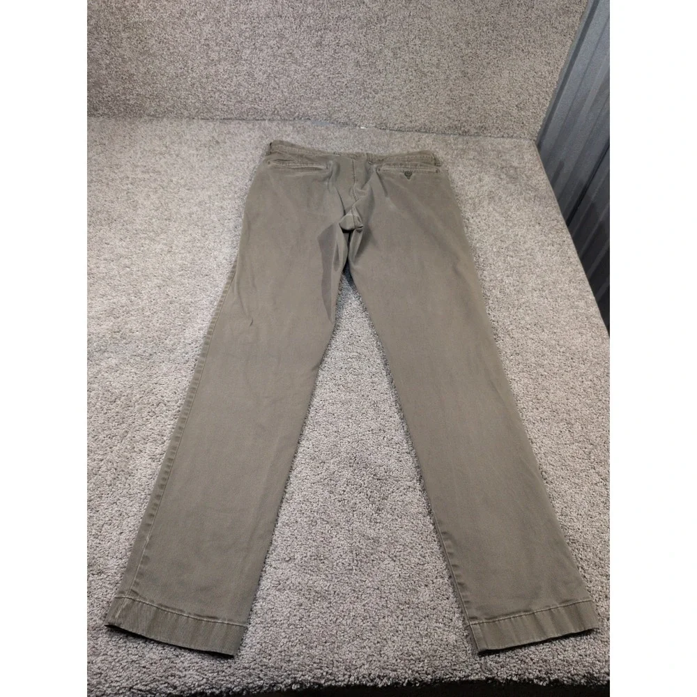 J.Crew 484 Slim Fit‎ Chino Pants Mens 33x34 Olive Green Stretch Cotton Twill